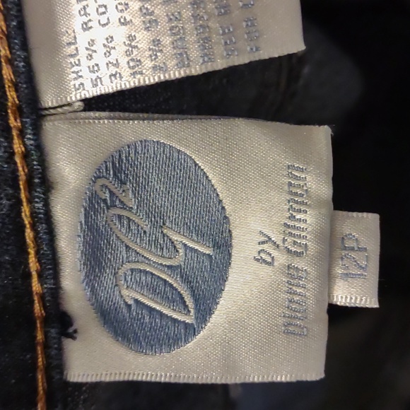 😻🌺DG2 DIANE GILMAN 😶Vintage Patch Recycled Style Jeans pants - Picture 5 of 8